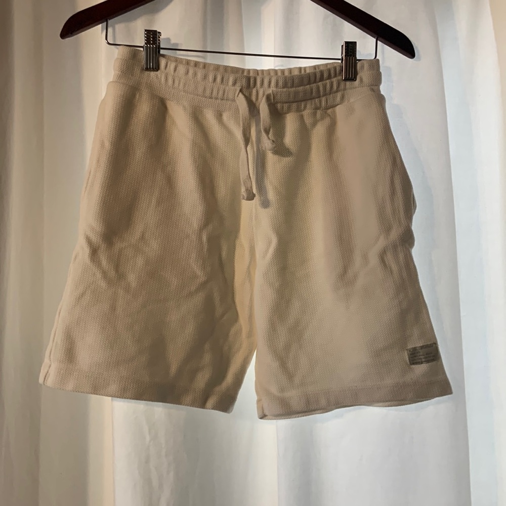 Zara Mens Cotton White Shorts White Size Small